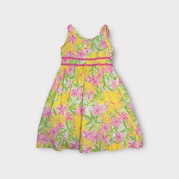 Lilly Pulitzer Sleeveless Yellow Floral Dress - Picture 5 of 6